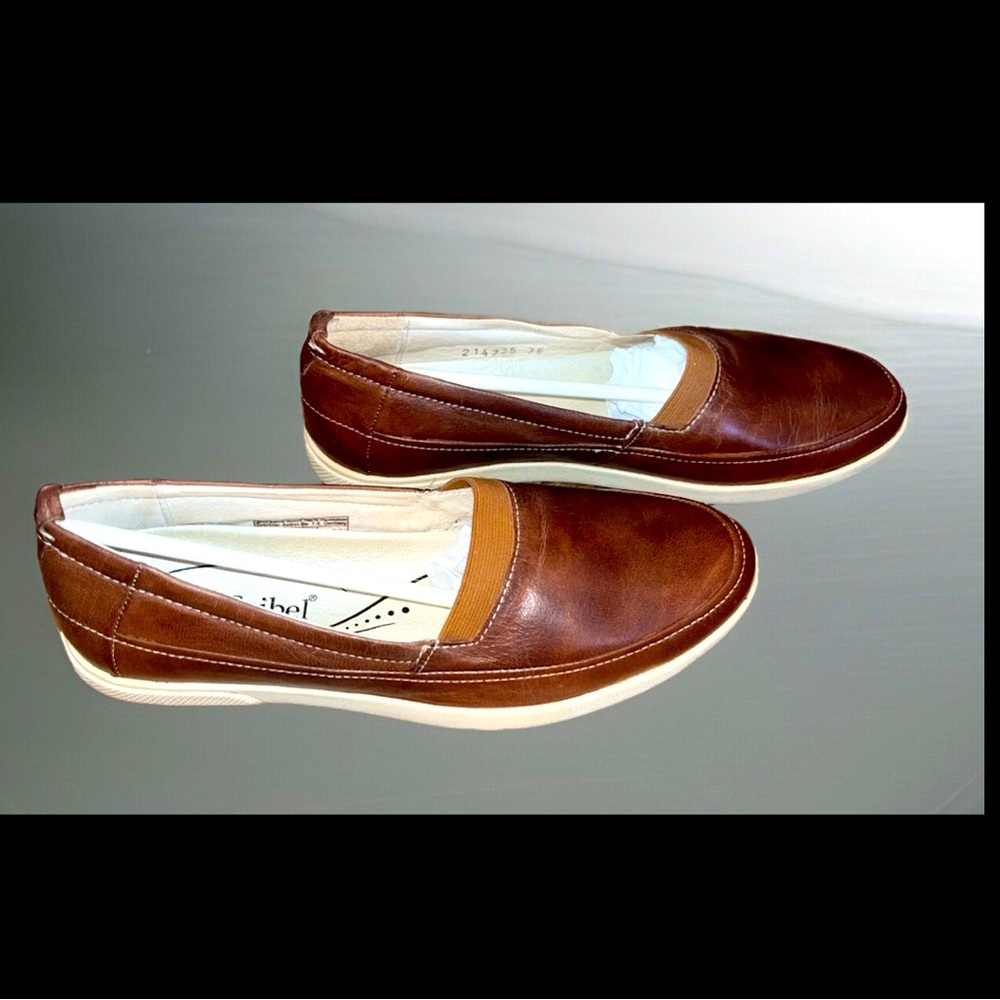 Josef Seibel Full Grain Leather Closed Toe Slip On Loafers Shoes W/Elastic Band - Picture 10 of 15